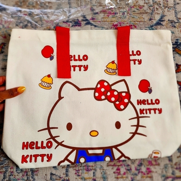 NWT Hello Kitty Women's Canvas Tote Bag, Size Large - Picture 2 of 3